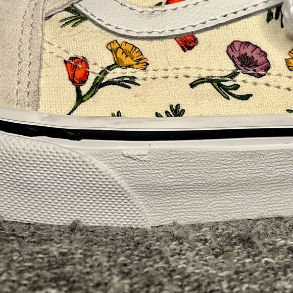 Vans Old Skool Poppy Floral Cream Womans 9.5 Skate Shoes Sneakers - Picture 5 of 10